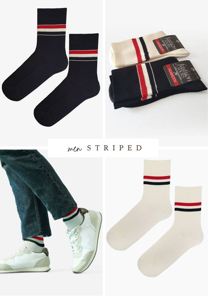 SOCKEN HERREN GESTREIFT