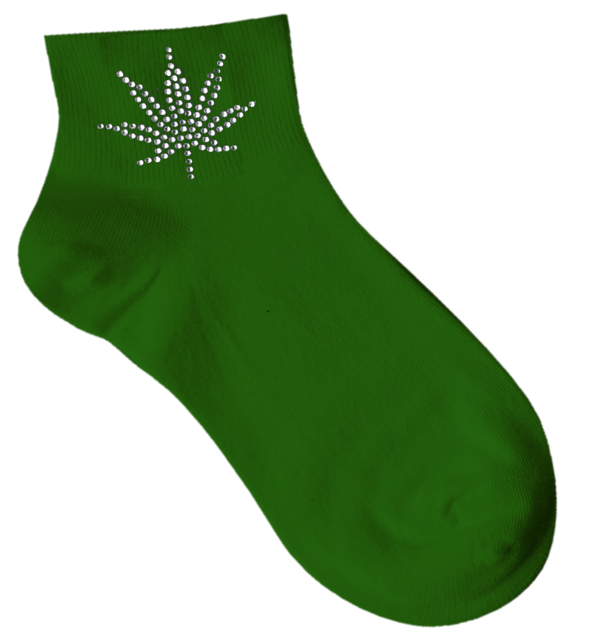 BAUMWOLLE SILBER WEED DAMEN SOCKEN