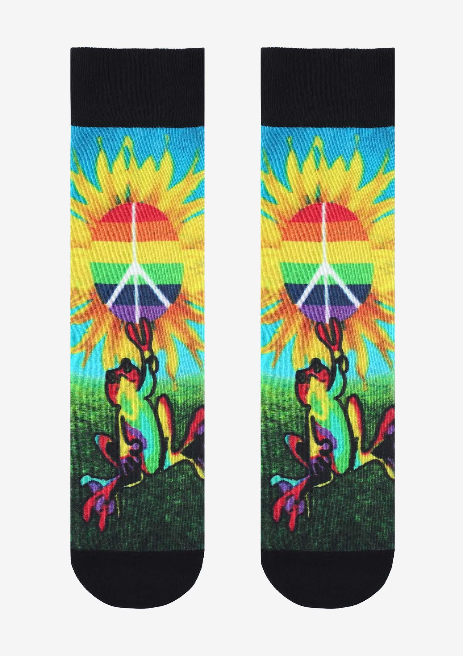 Spezielle Hippie-Froschsocken für Herren
