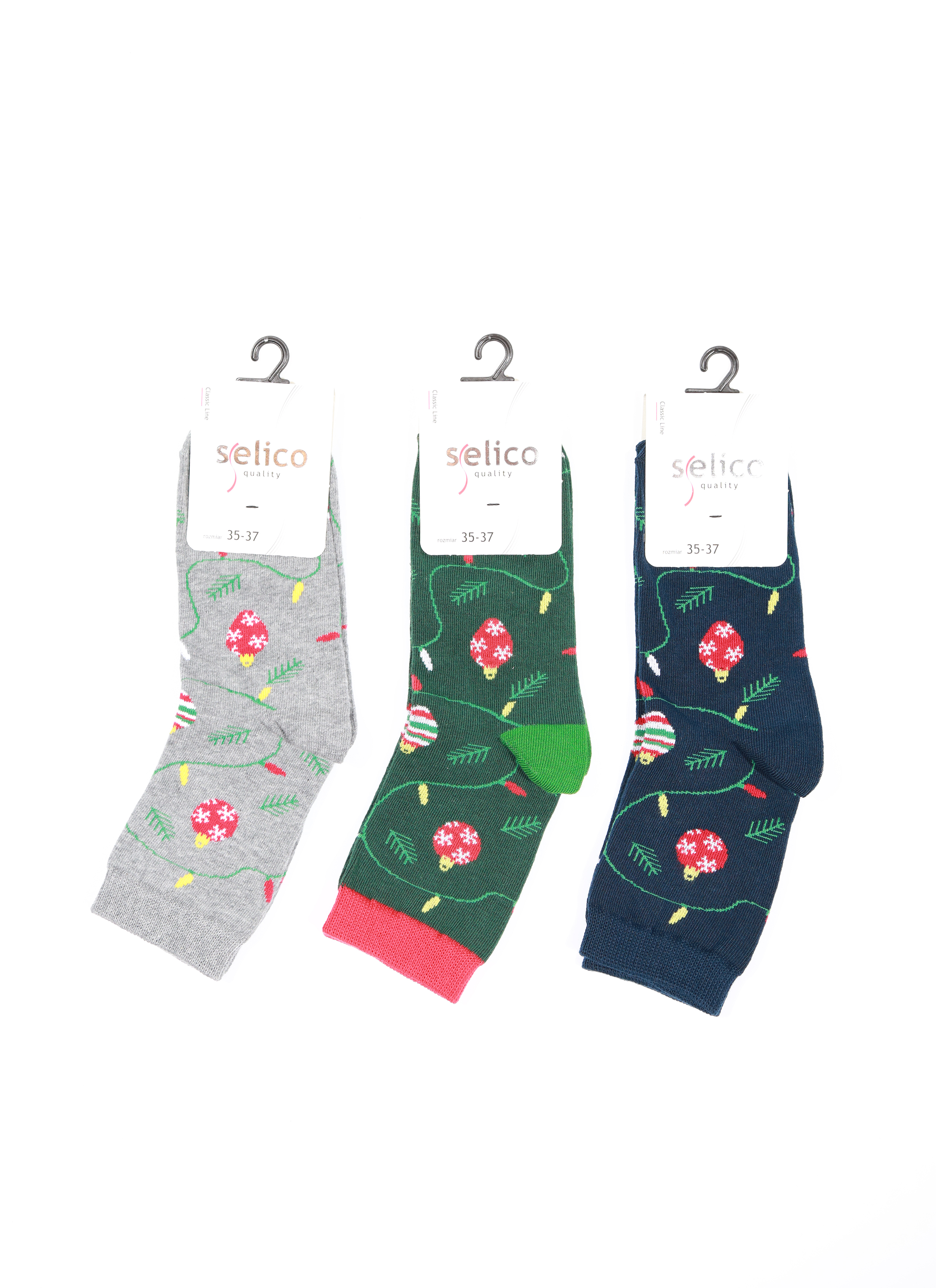 SKARPETKI SELICO ŚWIĄTECZNE DAMSKIE 01