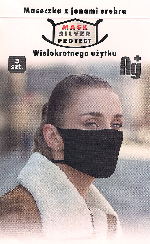 Face mask Protect Silver Black