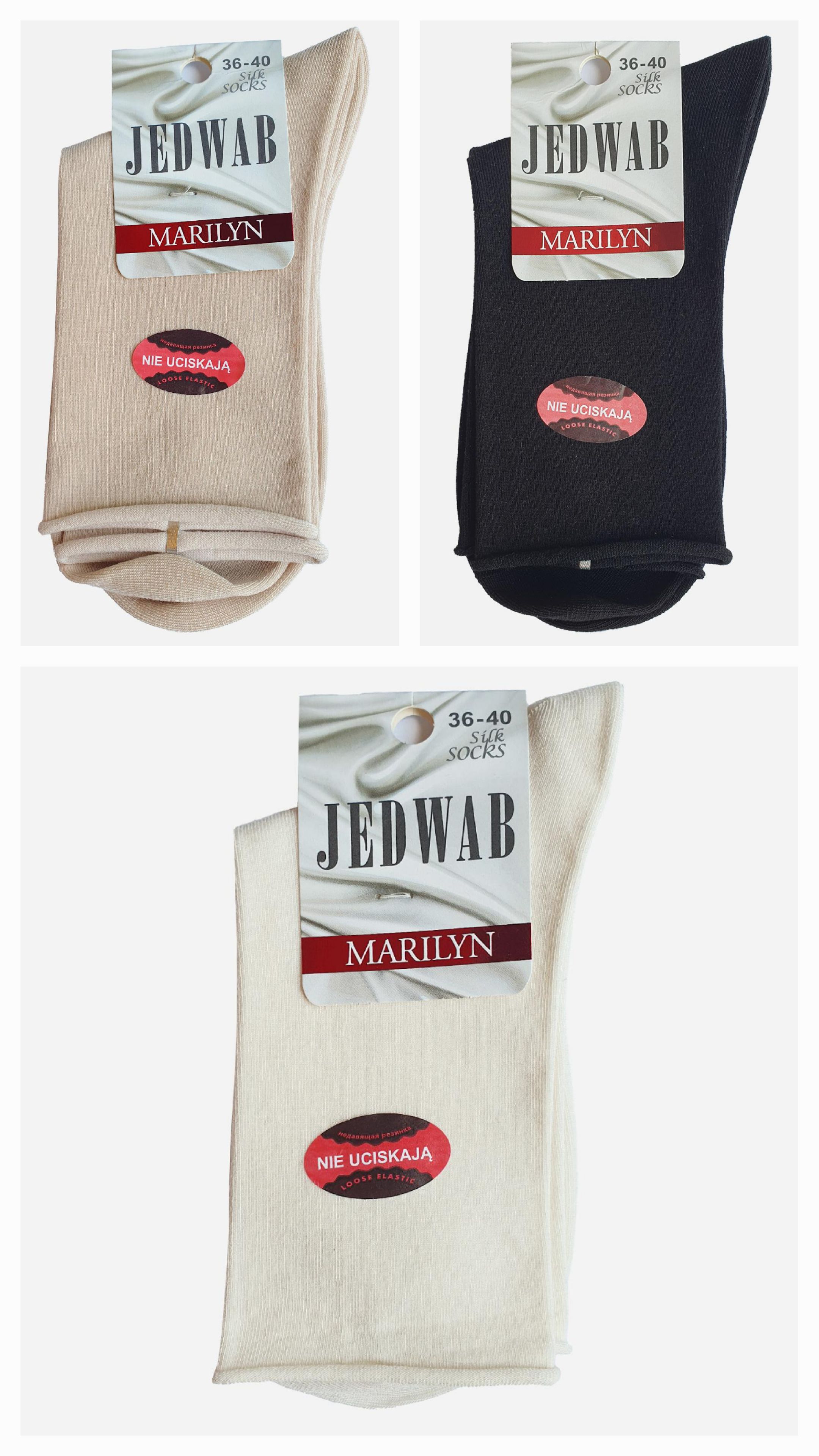 SKARPETKI DAMSKIE SILK SOCKS NO STRESS